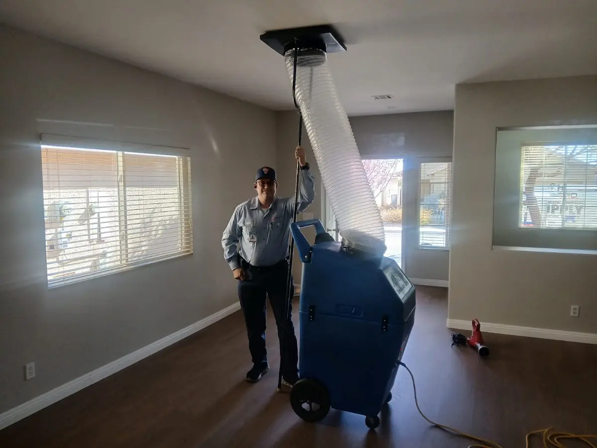 Professional Dryer Vent Cleaning work inside a Pueblo home